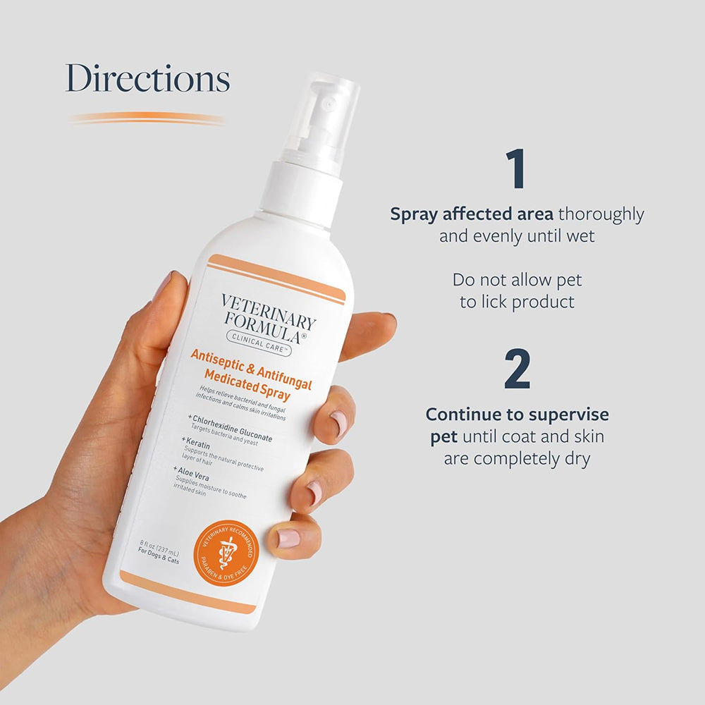 Veterinary Formula Clinical Care Antiseptic & Antifungal Medicated Spray for Dogs & Cats